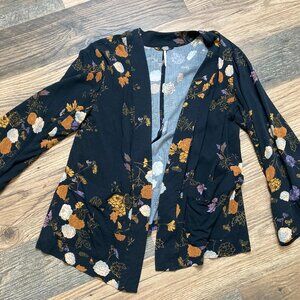 Free People Peony floral print Wrap It Up belted kimono jacket, size XS